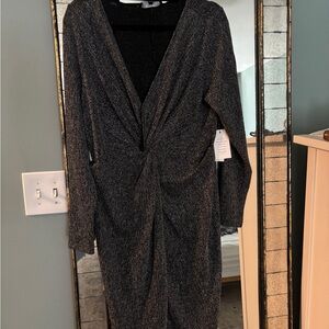 Eloquii Black Glitter Dress